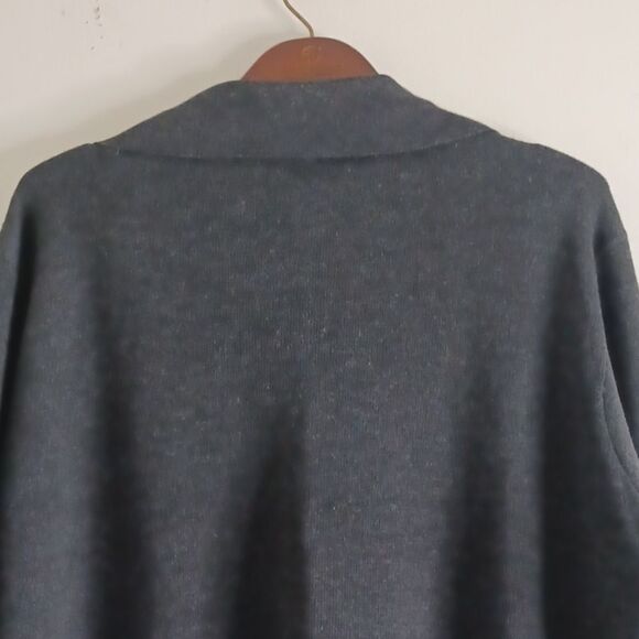 Men's Gray Button-Up Sweater - Picture 12 of 14